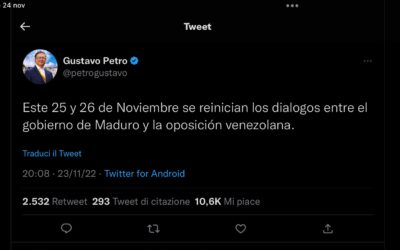 Petro annuncia la ripresa dei negoziati venezuelani, il Tribunale Elettorale brasiliano respinge le irregolarità del voto che ha dato la vittoria a Lula